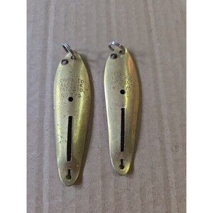 2- Vintage Pflueger Crippled Alewive Fishing Lure size 5/0 Spoon Tackle